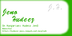 jeno hudecz business card